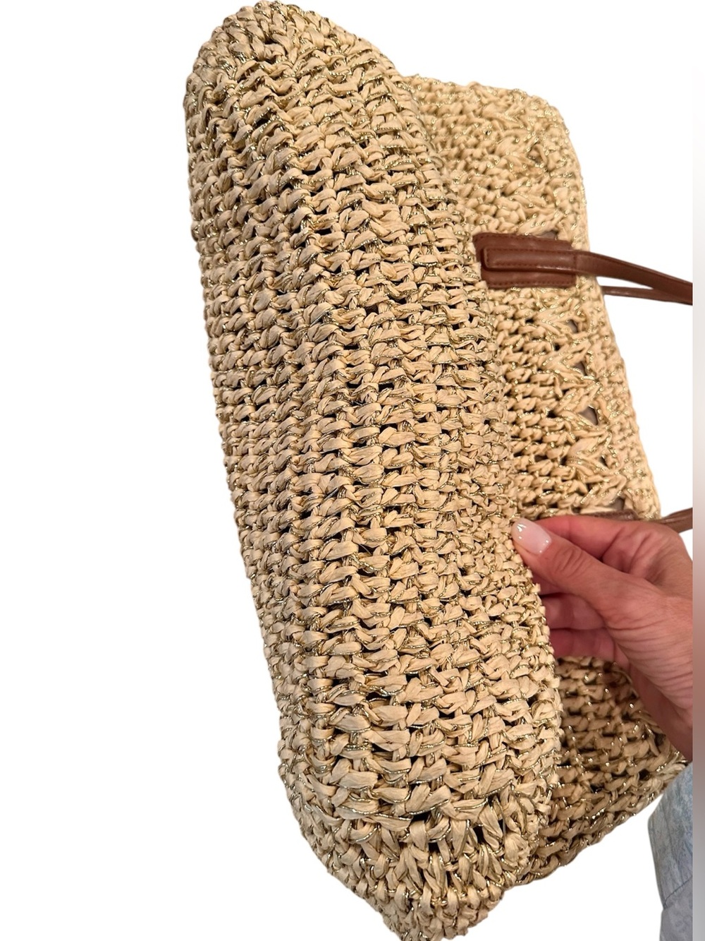 Talbots Woven Straw Tote Bag - Picture 8 of 10